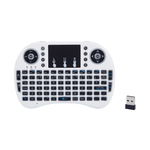 Tastatura Wireless Techstar® i8, Alb, Air Mouse Touchpad 2.4ghz pentru Android TV si Mini PC, Techstar