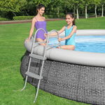 Scara piscina Bestway, otel, 84 cm, gri