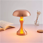 Lampa de birou din aluminiu, tip ciuperca, LED, potentiometru cu touch, incarcare USB, Tenq.ro