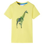 Tricou pentru copii, galben, 128, vidaXL