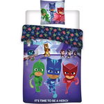 Set lenjerie pat copii Pj Masks Hero 100x140 + 40x45 SunCity BRM010000