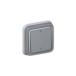 doi poli switch Plexo IP55 - 10 AX 250 V~ - modular - gri, Legrand