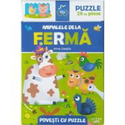 Povesti cu puzzle. Animalele de la ferma - Anna Casalis, 