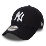 New Era, Sapca ajustabila cu logo New York Yankees League Baseball, Alb optic, Negru, 61.5-63.5 CM