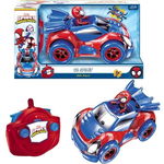 Masinuta Cu Telecomanda RC Spidey Web Plastic 2.4Ghz Albastru/Rosu, Jada Toys