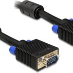 Cablu Delock, 2 x VGA tata, 1m, Negru, Delock