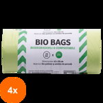 Set 4 x Saci Biodegradabili, Compostabili, Promateris, 20 L, 20 buc