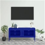 Comoda TV vidaXL, bleumarin, 105x35x50 cm, otel 12.35 kg
