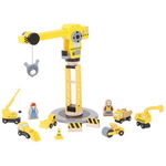 Set constructie - Macara, BIGJIGS Toys, 2-3 ani +, BIGJIGS Toys