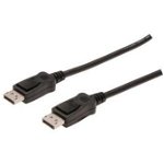 Assmann Connecton Cable DisplayPort 1.2, 4K UHD w/interlock, Type DP/DP M/M black 1,8m