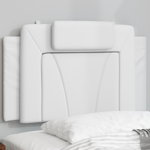 vidaXL Pernă pentru tăblie pat, alb, 80 cm, piele artificială, vidaXL