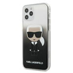 Husa iPhone 12 / 12 Pro Karl Lagerfeld Gradient Ikonik Negru