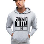 Hanorac Barbati Gri - Straight Outta Tei, 2XL