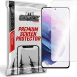 Folie protectie telefon, Grizz Glass, Hydrogel, Silicon, Compatibil cu Samsung Galaxy S21 5G, Transparent, GrizzGlass