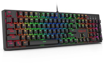Tastatura gaming mecanica Redragon Surara neagra iluminare RGB switch-uri rosii