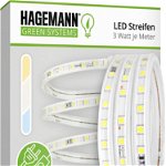 Banda LED Hageman, alb rece, 8 m