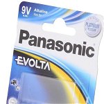 Baterie Panasonic Evolta 9V 6F22 6LR61 alcalina 6LR61EGE/1BP, blister 1 baterie, Panasonic