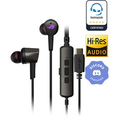 Casti ROG Strix GO Core, difuzoare ASUS Essence 40mm, incinte etanse, compatibile multiplatforma, 3.5mm, pliabile, Negru