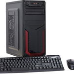 Reducere! Calculator Sistem PC Gaming (Procesor Intel® Core™ i7-3770 (8M Cache, up to 3.90 GHz), Ivy Bridge, 8GB DDR3, 1TB HDD, Radeon RX550 2GB, DVD-RW, Cadou Tastatura + Mouse, Negru)