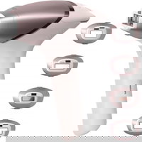 Epilator IPL Philips Lumea Seria 9900 BRI977 00, Senzor Smartskin, tehnologie SenseIQ, conectare la aplicatie cu functii Skin AI, utilizare cu sau fara fir, 450.000 impusuri, accesoriu fata, corp, axi