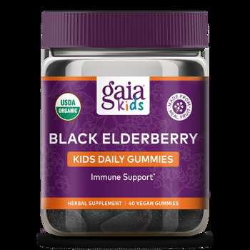 Black Elderberry Kids Daily Gummies | 40 Gummies | Gaia Herbs, Gaia Herbs
