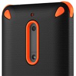 Nokia Protectie pentru spate Rugged Impact Black Orange pentru Nokia 5
