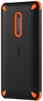 Nokia Protectie pentru spate Rugged Impact Black Orange pentru Nokia 5