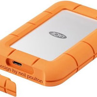Hard Disk Extern LaCie STMF4000400, SSD 4TB, 2000MB/s, Gri Portocaliu
