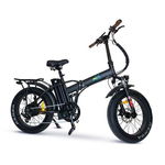 Bicicleta electrica E-TWOW GE Fat Bike V2 Clasic, Autonomie 50km, Viteza maxima 25 Km/h, motor 250W, roti 20", cauciuc slick, Far LED, port USB, Baterie LG (Negru)