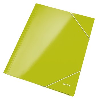 Mapa cu elastic, verde metalizat, LEITZ Wow