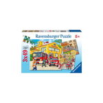 Puzzle Brigada De Pompieri, 3X49 Piese