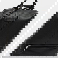 Rucsac de piele ecologica cu bareta ajustabila - Negru, Francesca Rossi