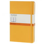 Notebook ruled yellow orange hard cover large