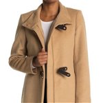 Imbracaminte Femei LAUREN Ralph Lauren Tab Front Closure Wool Blend Coat Camel