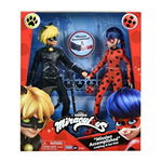 Set papusi Miraculous  Playmates Ladybug si Cat Noir, 27 cm, MIRACULOUS