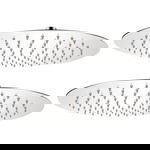 vidaXL Cap de duș tip ploaie, 2 buc., Ø 25 cm, oțel inoxidabil
