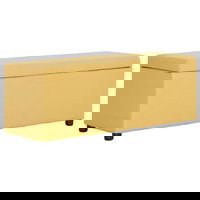 vidaXL Bancă cu compartiment de depozitare, galben, 116 cm, poliester, vidaXL