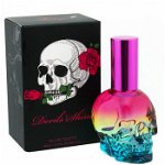 Apa de Toaleta Lilyz Devils Shine EDT Designed Skull Pink Blue Bottle, 60 ml