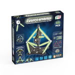 Set de constructie magnetic Supermag Projects Glow, 45 piese