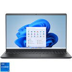Laptop DELL Vostro 3520, Intel Core i7-1255U pana la 4.7 GHz, 15.6" Full HD, 8GB, SSD 512GB, Intel Iris Xe Graphics, Windows 11 Pro, Carbon Black