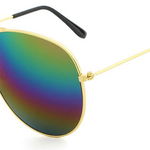 Ochelari de soare Aviator  - 3 nuante cu reflexii - Gold, THEICONIC