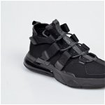Pantofi sport NIKE negri, AQ8764, din material textil si piele naturala