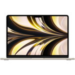 Notebook Apple MacBook Air 13 (2022) 13.6" Apple M2 8-core GPU 8-core RAM 8GB SSD 256GB Tastatura US Starlight Gold