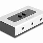 Switch audio jack 3.5mm 4 pini 2 porturi bidirectional, Delock 88061, Delock