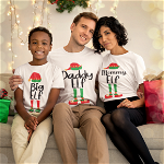 Set de tricouri personalizate Family mama, tata  si copii cu tematica de Craciun, Family Elf