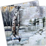 Servetel Tablou de iarna 33x33cm 2 set 33314715, Galeria Creativ