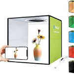 Mini studio portabil Lightbox PU5032G PULUZ, LED-uri incorporate, fundaluri multiple, fotografie/mini-filmulete de produs,30x30cm, Verde, Puluz