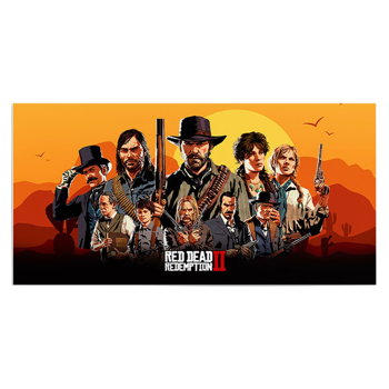 Tablou afis Red Dead Redemption 2 - Material produs:: Poster pe hartie FARA RAMA, Dimensiunea:: 70x140 cm, 