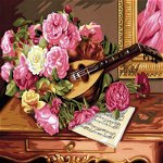 Pictura pe numere "Buchet flori romantic" 38,2x29,2 cm