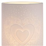 Lampa Ellipse Heart, portelan, crem, 18x28x10 cm, GILDE